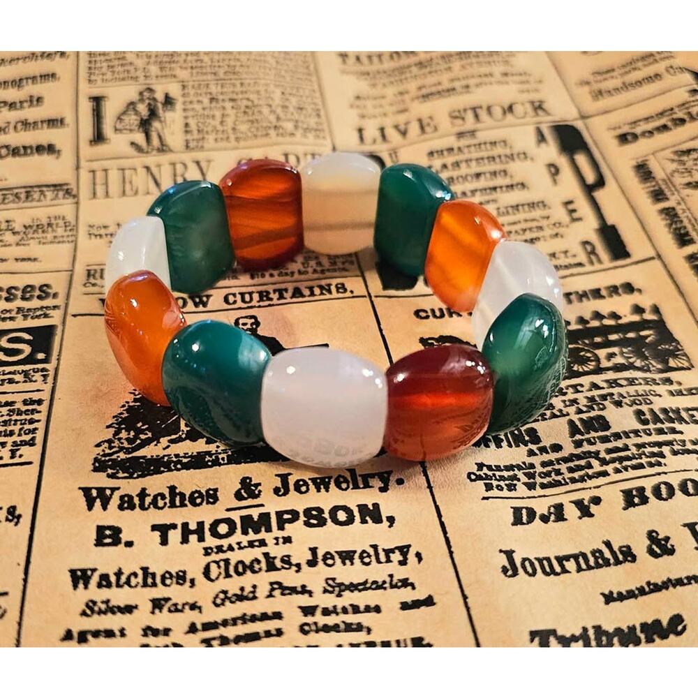 Fashion bracelet Multi-colored stretch agate bracelet